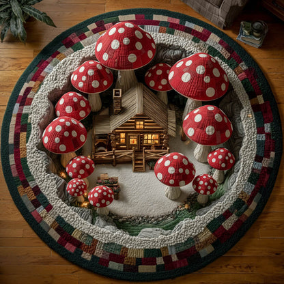 Mushroom Garden Quilted Round Mat GFTONT6017
