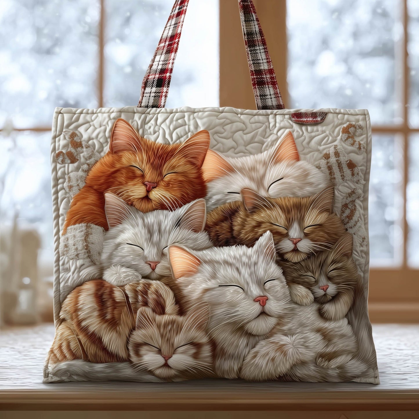 Kitty Nap Quilted Tote Bag GFTONT6022