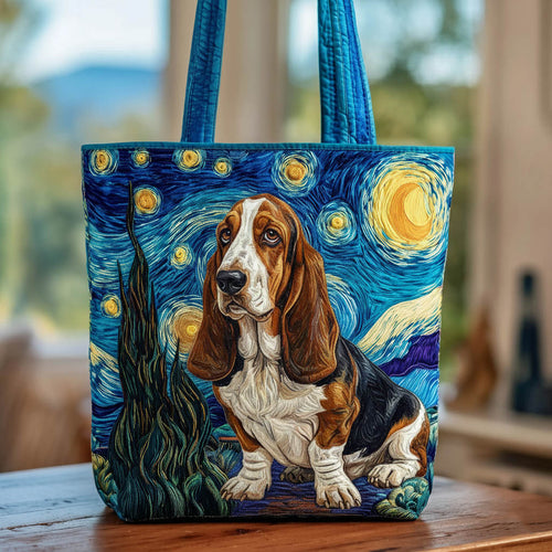 Adorable Basset Hound Quilted Tote Bag GFTONT6031