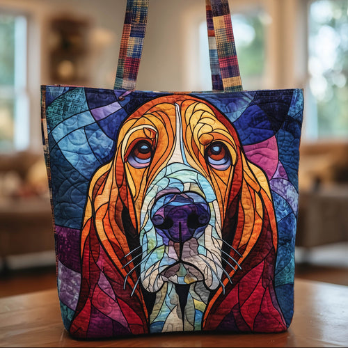 Adorable Basset Hound Quilted Tote Bag GFTONT6032