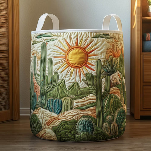 Cactus Sunset Quilted Laundry Basket GFTONT6042
