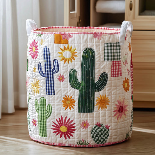 Sunshine Cacti Quilted Laundry Basket GFTONT6052