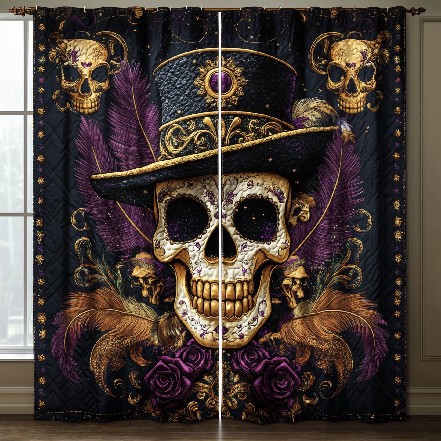 Mardi Gras Quilted Curtains GFTONT6095