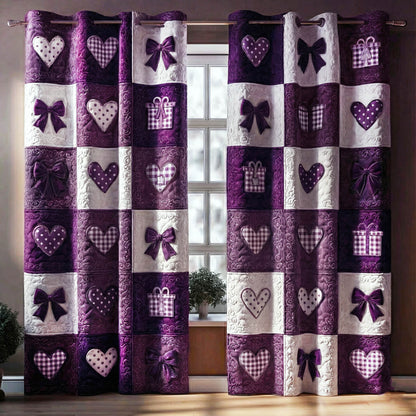 Heart Patchwork Quilted Curtains GFTONT6101