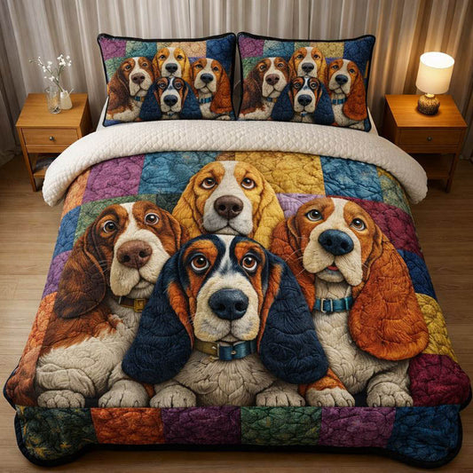 Basset Hound Assemble Duvet Cover Set GFTONT6116