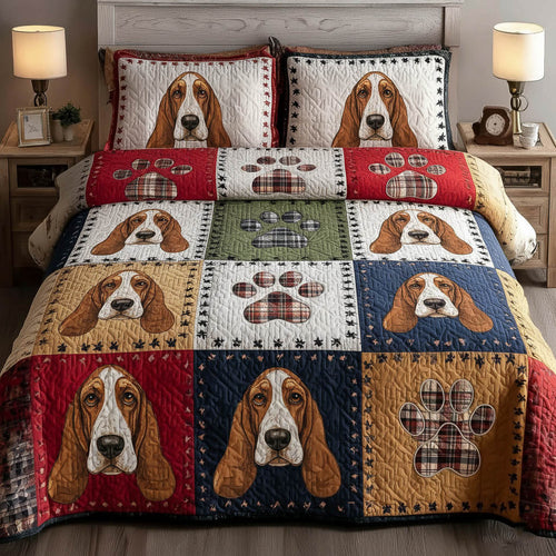 Basset Patchwork Duvet Cover Set GFTONT6121