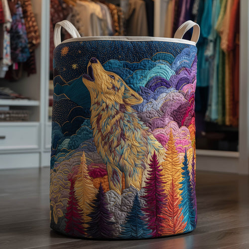 Aurora Howling Quilted Laundry Basket GFTONT6126