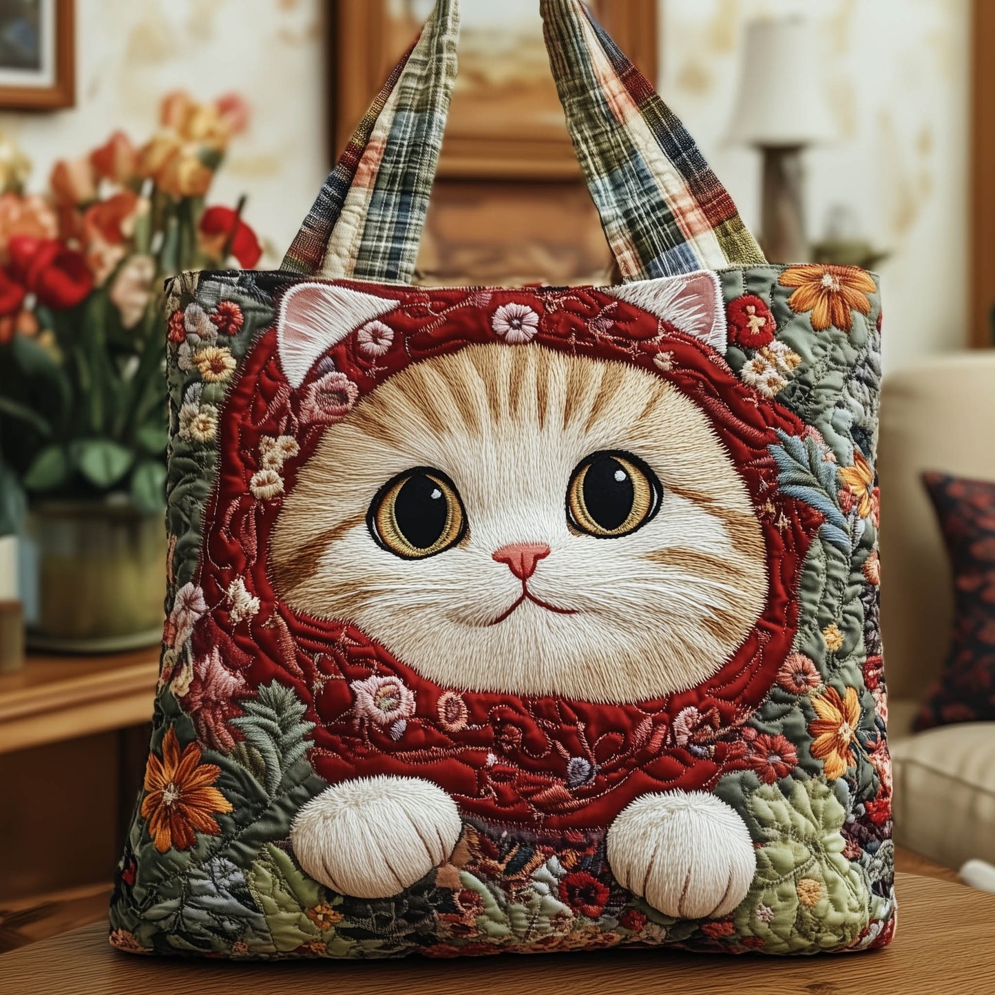 Meaowdow Quilted Tote Bag GFTONT6144