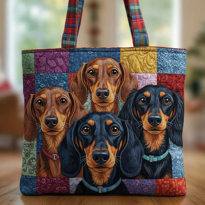 Cute Dog Quilted Tote Bag GFTONT6166