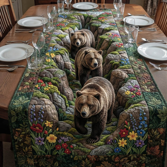 Grizzly Bears Quilted Table Runner GFTONT6238