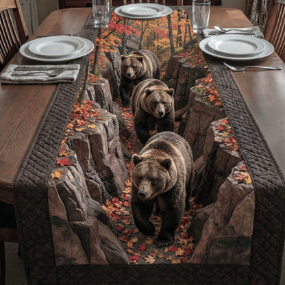 Grizzly Bears Quilted Table Runner GFTONT6239