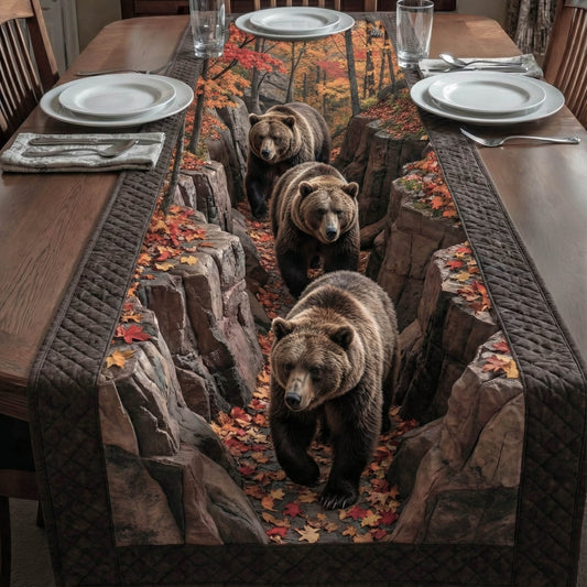 Grizzly Bears Quilted Table Runner GFTONT6239