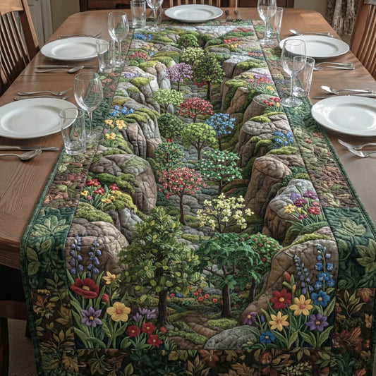 Blooming Forest Quilted Table Runner GFTONT6256