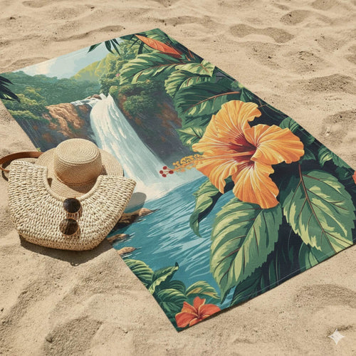 Tropical Waterfall Beach Towel GFTONT6323