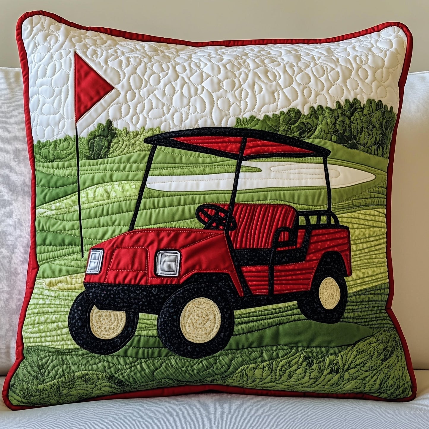 Golf Cart Quilted Pillow Case GFTONT632