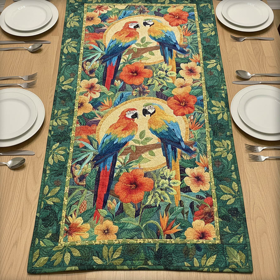 Tropical Parrot Quilted Table Runner GFTONT6342