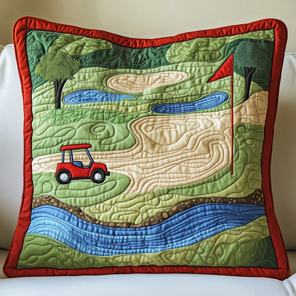 Golf Course Quilted Pillow Case GFTONT634