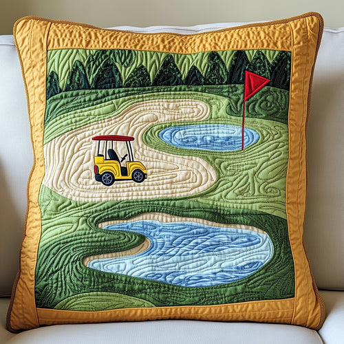 Golf Course Quilted Pillow Case GFTONT639