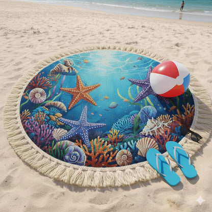 Marine Life Round Beach Towel GFTONT6408