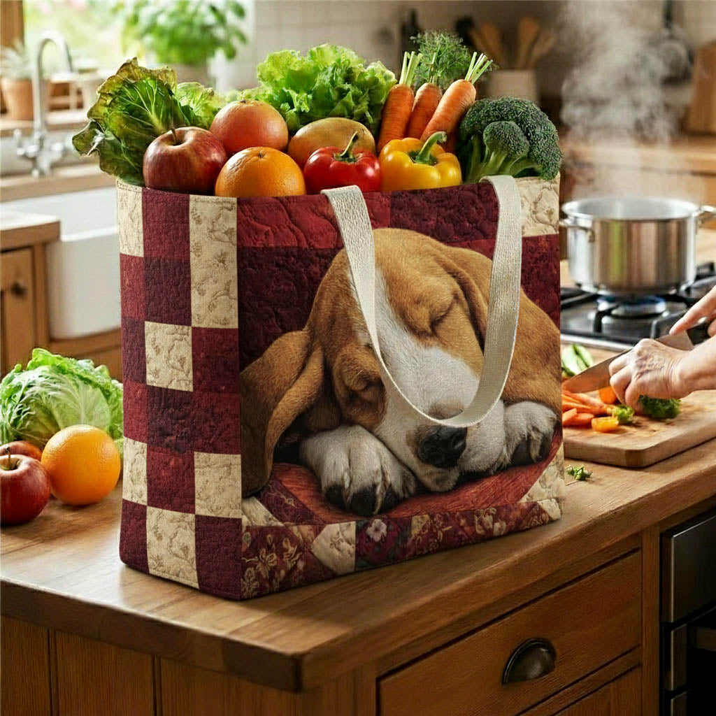Basset Hound Quilted Shopping Bag GFTONT6438