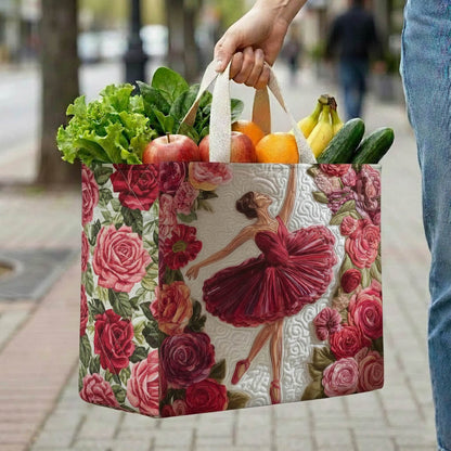 Rosy Ballerina Quilted Shopping Bag GFTONT6448