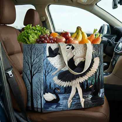 Black Swan Ballerina Quilted Shopping Bag GFTONT6449