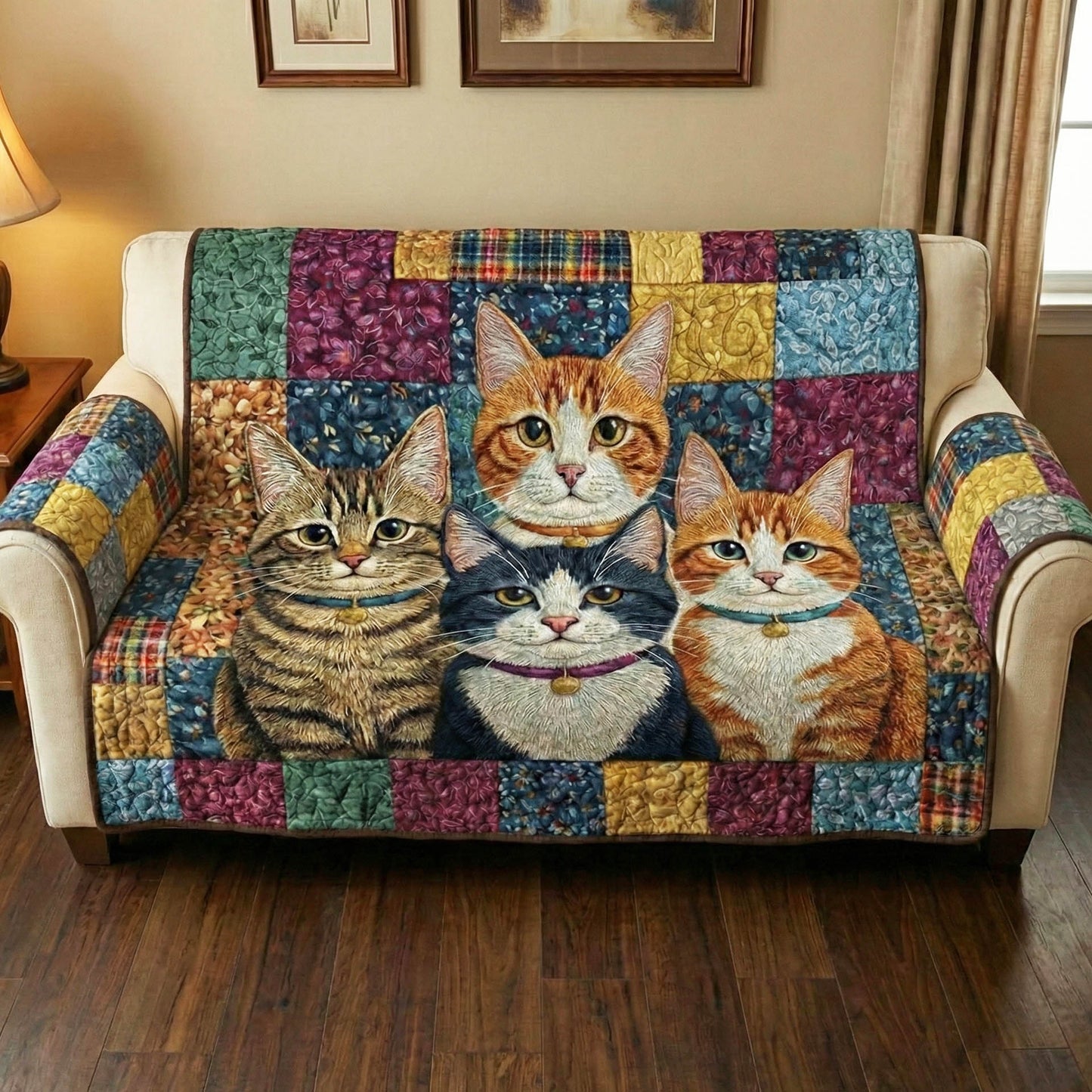 Pawfect Gang Quilted Sofa Cover GFTONT6451