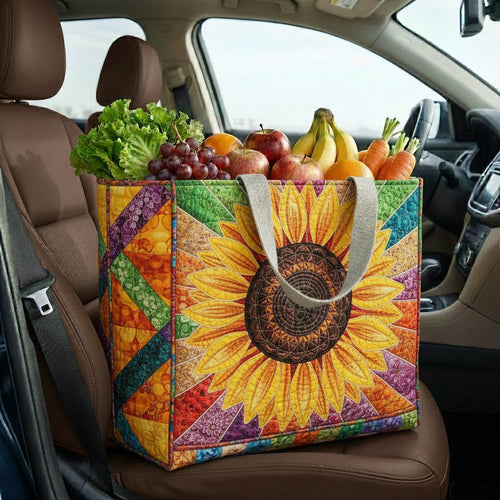 Floral Sunburst Quilted Shopping Bag GFTONT6473