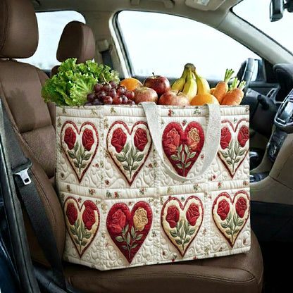 Rustic Rose Quilted Shopping Bag GFTONT6477