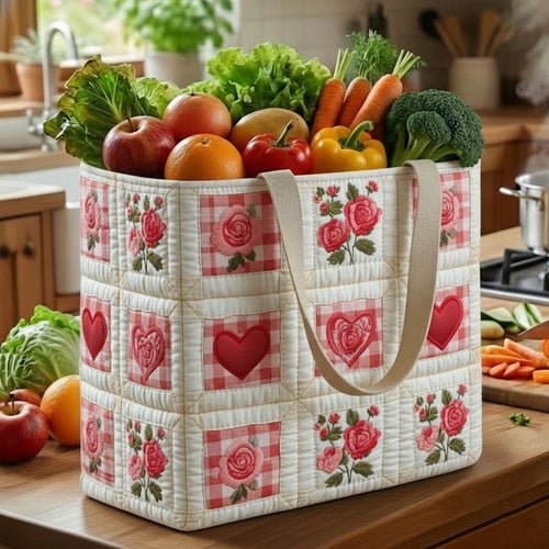 Rustic Rose Quilted Shopping Bag GFTONT6478