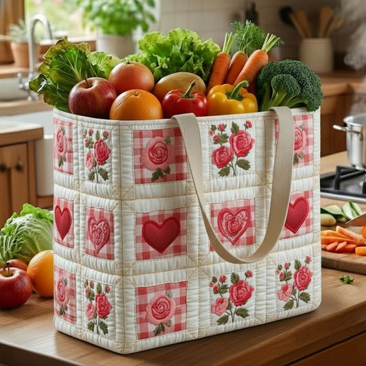 Rustic Rose Quilted Shopping Bag GFTONT6478