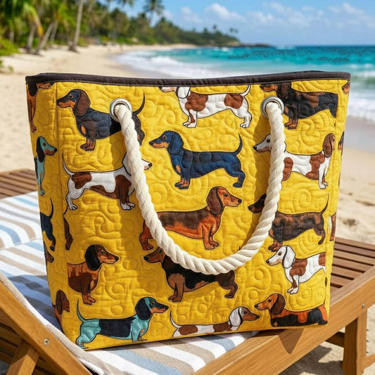 Sausage Dogs Quilted Beach Bag GFTONT6486
