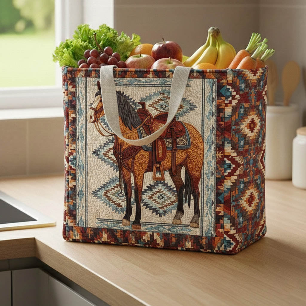 Prairie Horse Quilted Shopping Bag GFTONT6510