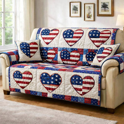 Patriotic Quilted Sofa Cover GFTONT6574