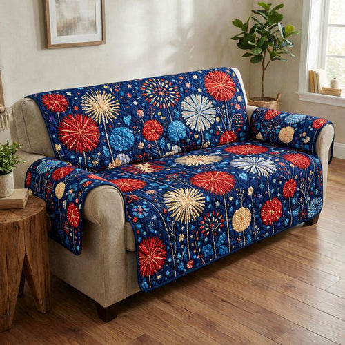Glory Firework Quilted Sofa Cover GFTONT6575
