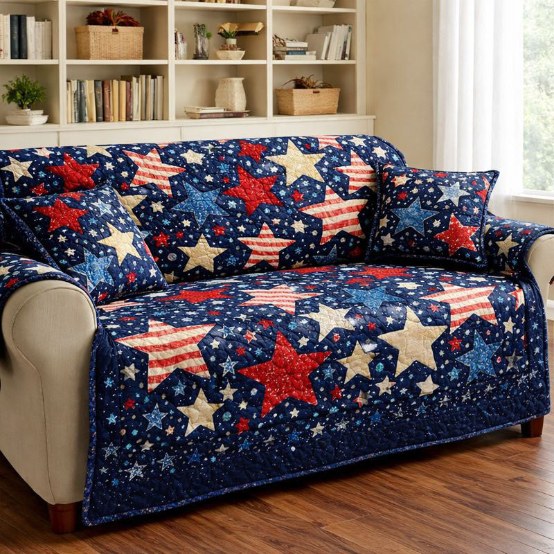 Glory Starburst Quilted Sofa Cover GFTONT6576