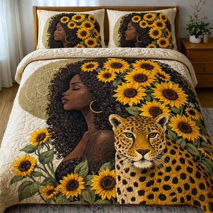 Melanin 3-Piece Quilted Bedding Set GFTONT6683