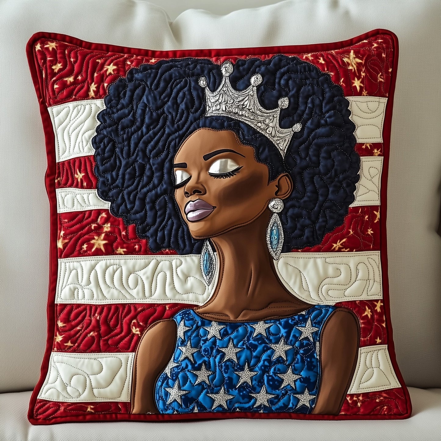 Graceful Liberty Quilted Pillow Case GFTONT699