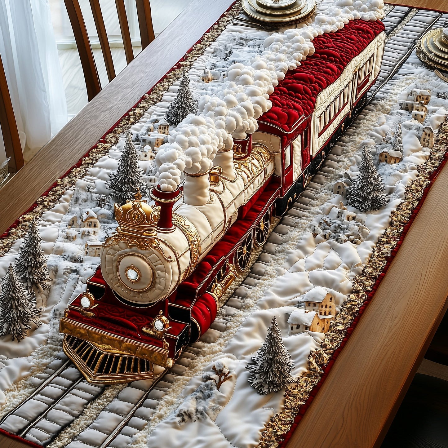 Snowbound Majesty Quilted Table Runner GFTONT734