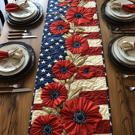 Poppies Quilted Table Runner GFTONT780