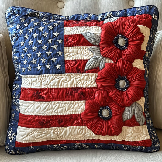 American Poppy Quilted Pillow Case GFTONT846