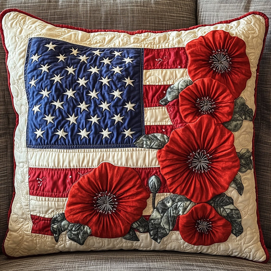 American Poppy Quilted Pillow Case GFTONT848