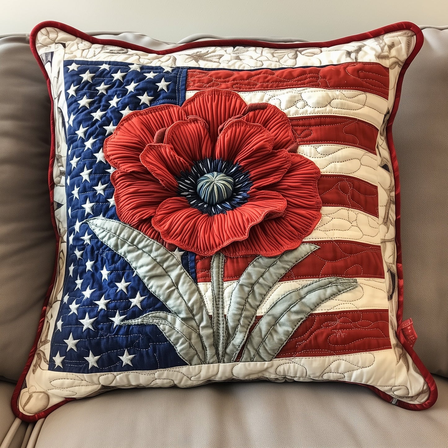 Patriot Petal Quilted Pillow Case GFTONT851