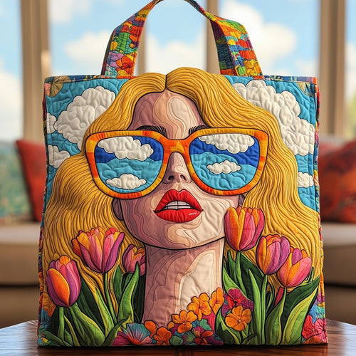 Graceful Tulip Quilted Tote Bag GFTONT870