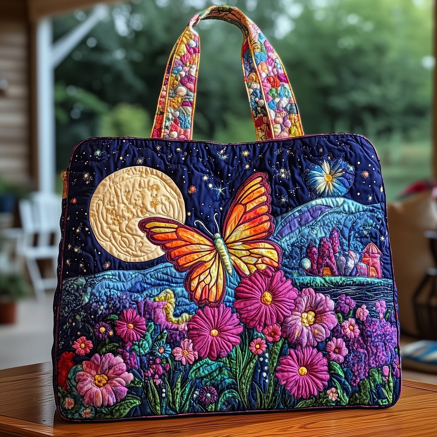 Midnight Charm Quilted Tote Bag GFTONT893