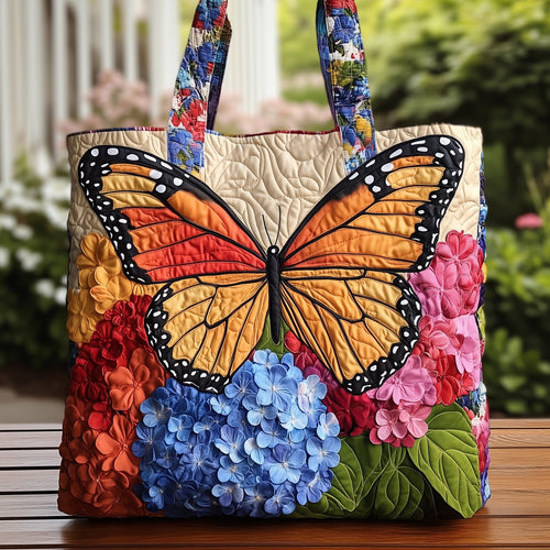 Hygrangea Butterfly Quilted Tote Bag GFTONT901