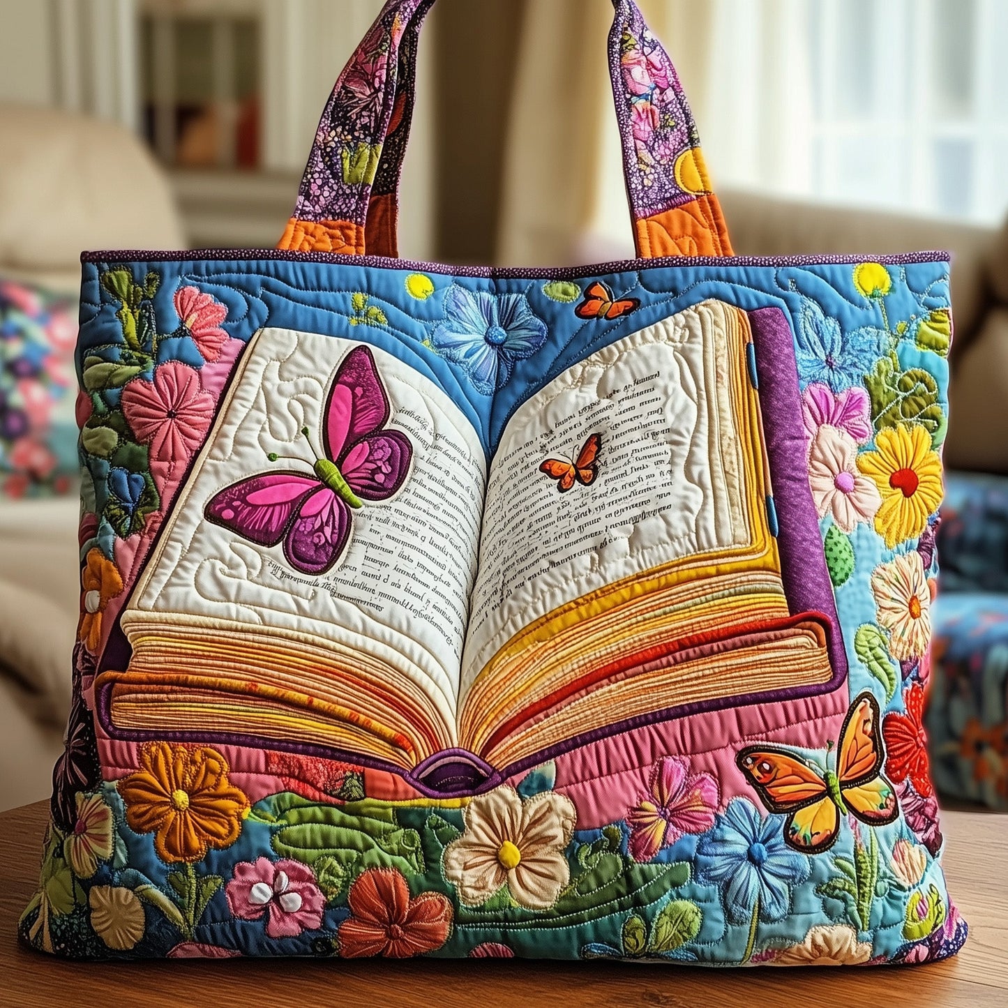 Blooming Book Quilted Tote Bag GFTONT920