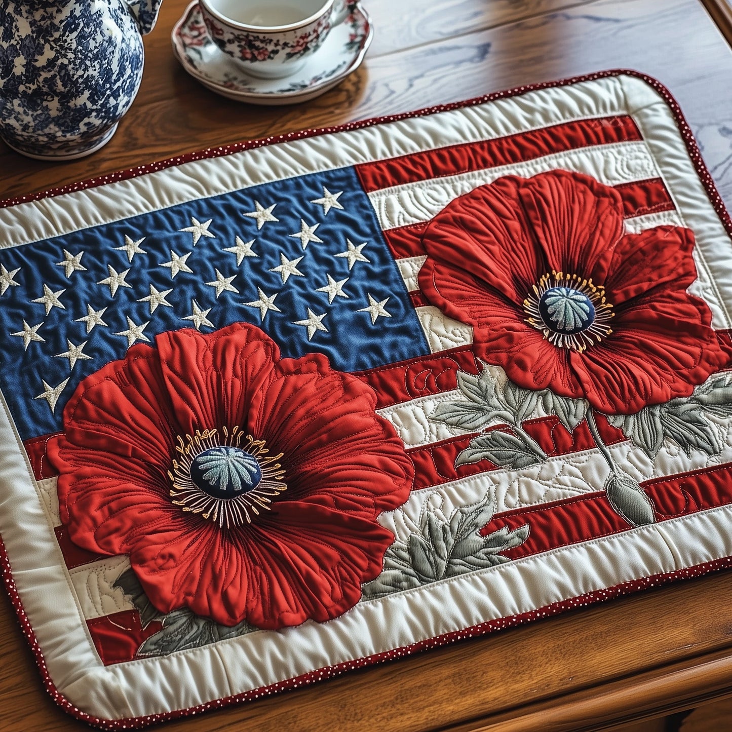 Patriot Petal Quilted Placemat GFTONT933