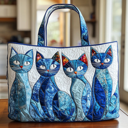 Whimsy Cat Quilted Tote Bag GFTONT946
