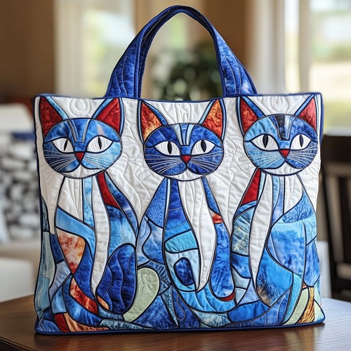 Whimsy Cat Quilted Tote Bag GFTONT948